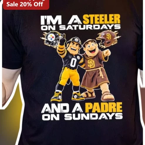 I'm A Steeler On Saturdays And A Padre On Sundays Tee Steelers San Diego Padres Dual Sport Fan Gift