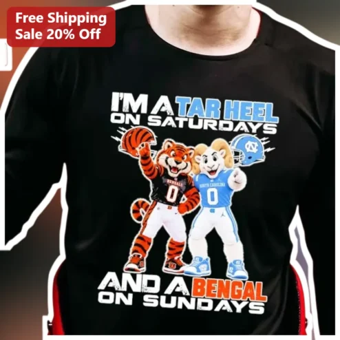 I'M A TAR HEEL ON SATURDAYS AND A BENGAL ON SUNDAYS Long Sleeve Shirt