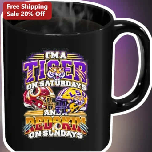 I'M A TIGER ON SATURDAYS AND A REDSKIN ON SUNDAYS Mug