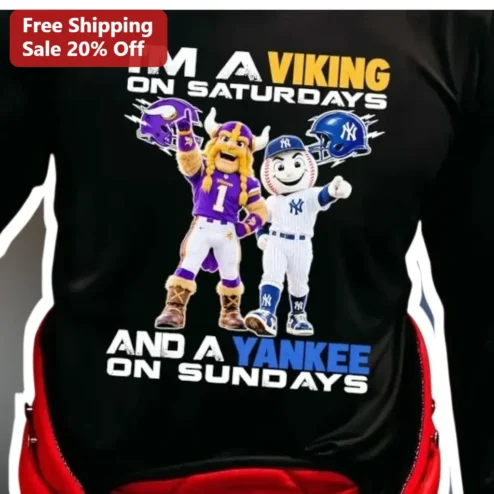 I'm A Viking On Saturdays And A Yankee On Sundays Long Sleeve Shirt