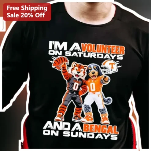 I'm A Volunteer On Saturdays And A Bengal On Sundays Long Sleeve Shirt