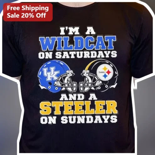 I'M A WILDCAT ON SATURDAYS AND A STEELER ON SUNDAYS Graphic Tee