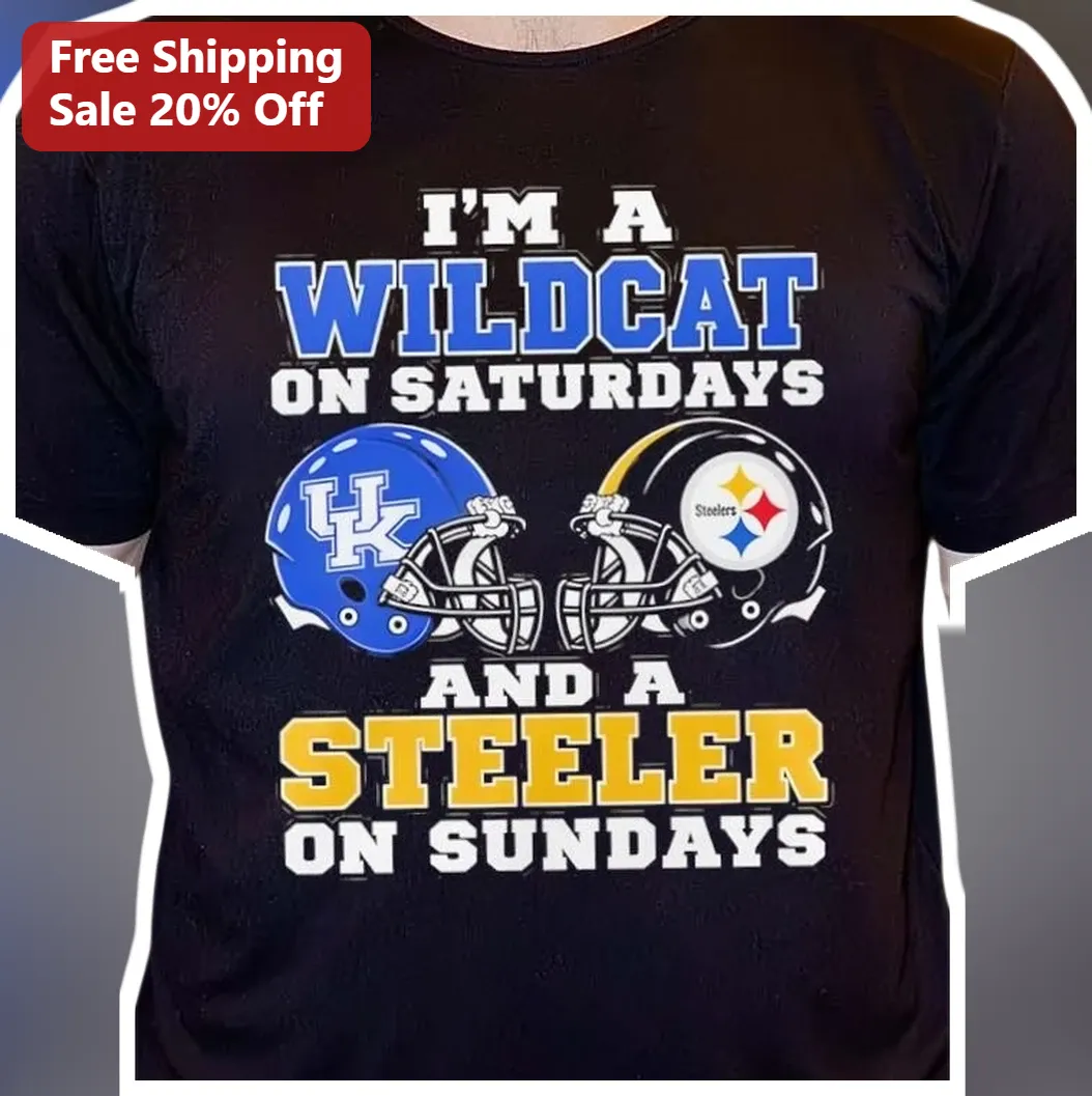 I'M A WILDCAT ON SATURDAYS AND A STEELER ON SUNDAYS Graphic Tee