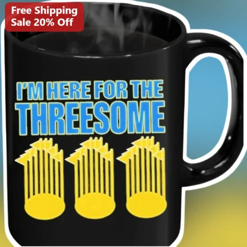 I'm Here For The Threesome Funny Beer Mug Novelty Coffee Cup Gift for Men