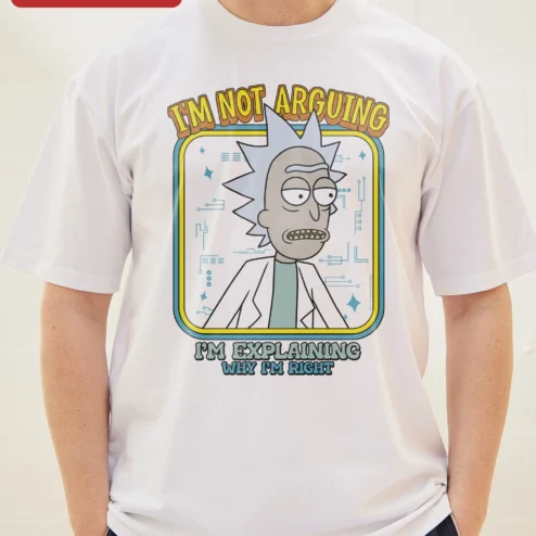 Customer in Chicago, Illinois wearing I'm Not Arguing I'm Explaining Why I'm Right Rick Sanchez Graphic Tee
