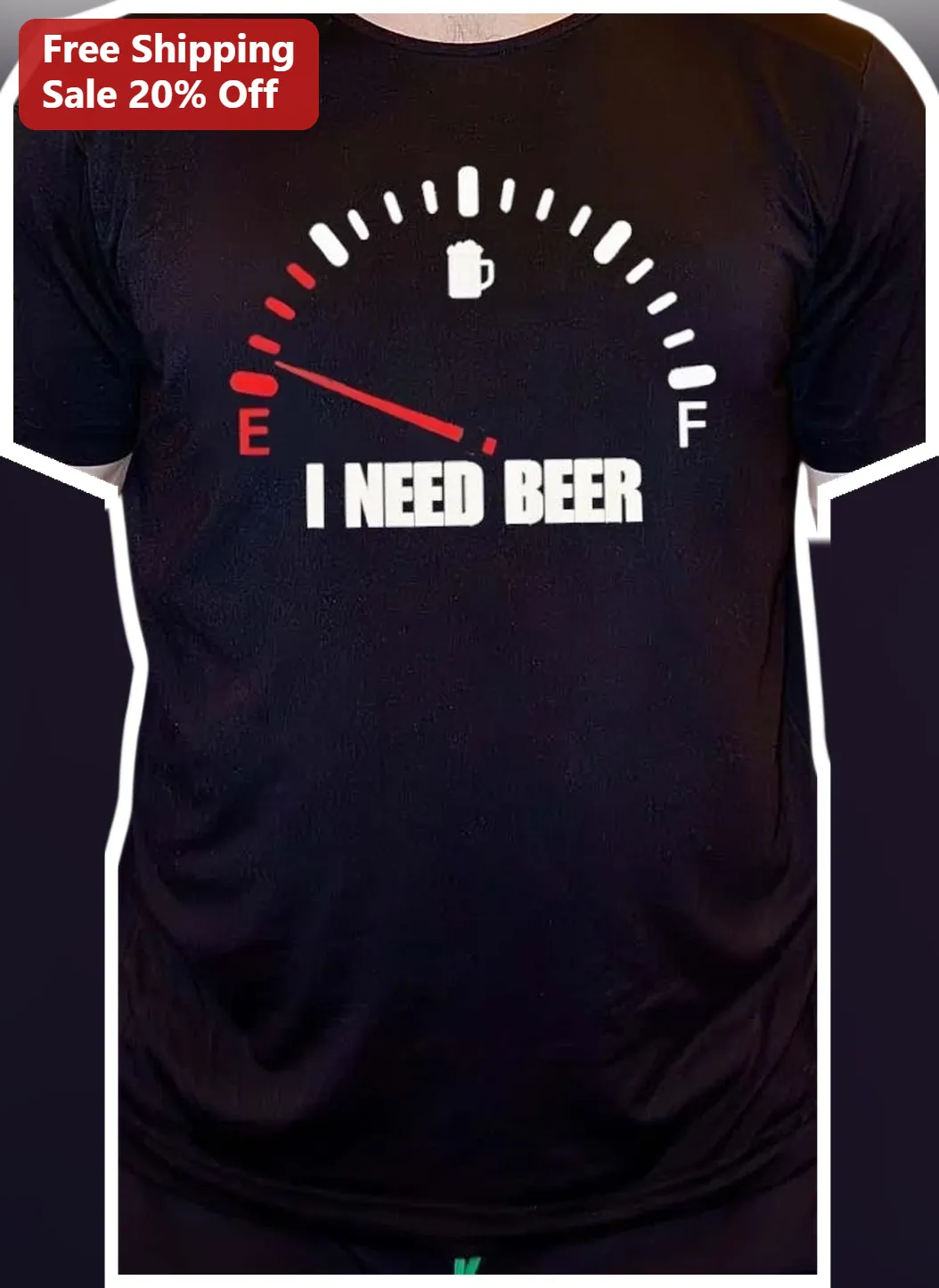 I NEED BEER Funny Beer Lover Graphic Tee for Men Women Gift