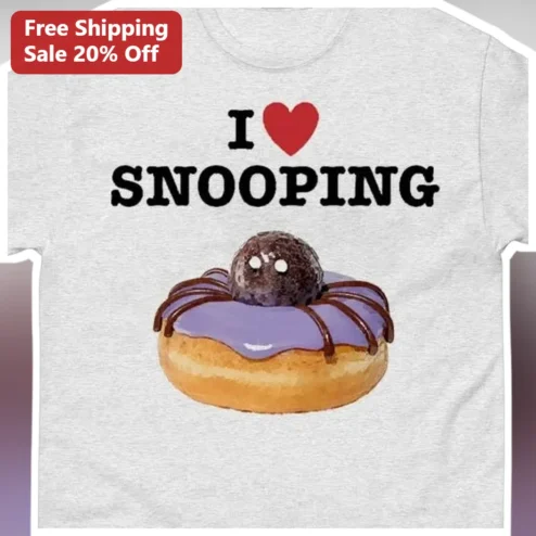 I SNOOPING Among Us Donut Spider Graphic Tee Funny Gamer Gift Unisex Shirt