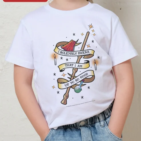 I Solemnly Swear That I Am Up To No Good Harry Potter Marauders Map Kids Tee on a hanger, ready to ship from Chicago, Illinois