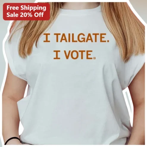 I Tailgate I Vote Tee College Football Fan Shirt Fall Election Day Apparel