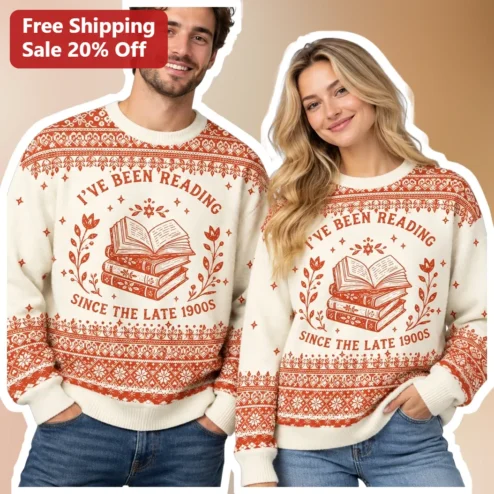 I've Been Reading Since The Late 1900s Vintage Book Lover Sweater Funny Bibliophile Gift For Gen X Millennial Readers