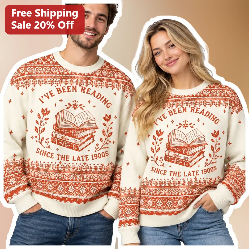 I've Been Reading Since The Late 1900s Vintage Book Lover Sweater Funny Bibliophile Gift For Gen X Millennial Readers