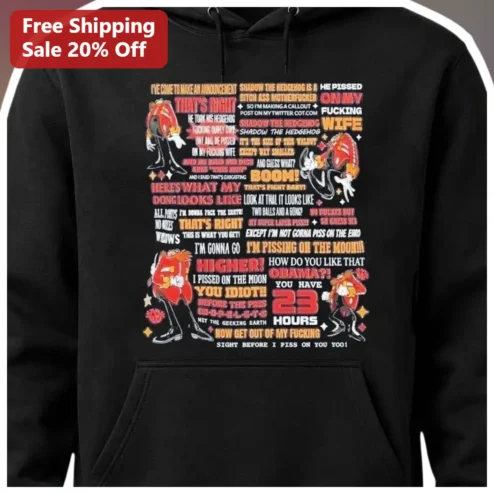 I've Come to Make an Announcement Shadow the Hedgehog Copypasta Hoodie