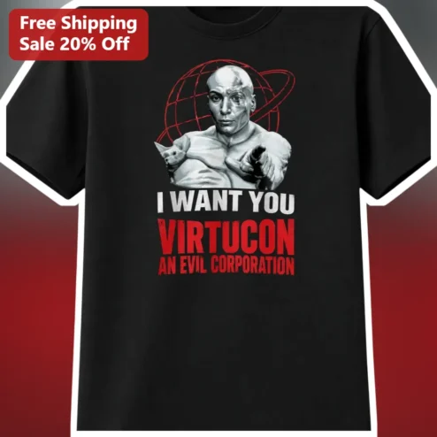I Want You Virtucon Evil Corporation Graphic Tee Austin Powers Parody Gift
