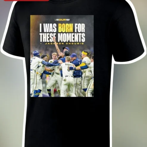 I Was Born For These Moments Jackson Chourio Vanderbilt Baseball Tee