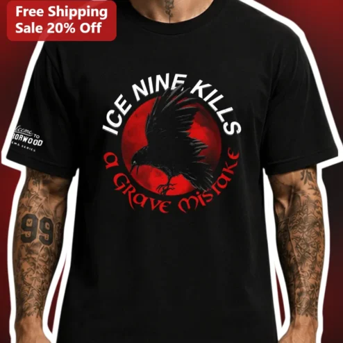 Ice Nine Kills A Grave Mistake Tee Horror Metalcore Band Merch Graphic T-Shirt