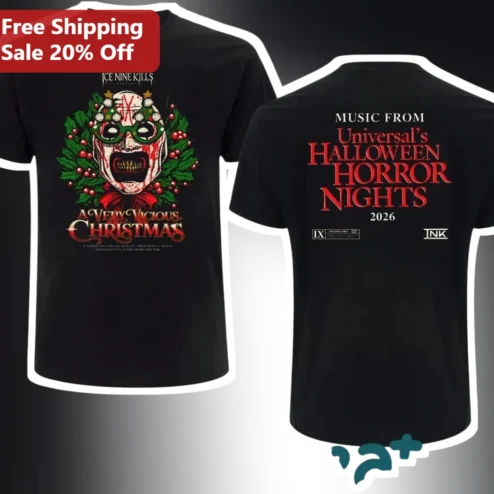 Ice Nine Kills A Very Vicious Christmas Universal's Halloween Horror Nights Graphic Tee