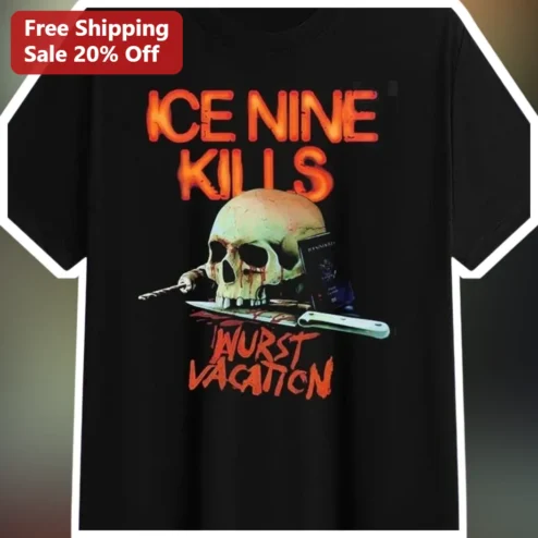 Ice Nine Kills Wurst Vacation Tee Horror Punk Metal Band Merch Graphic Shirt