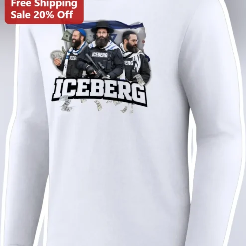 ICEBERG Long Sleeve Tee Satirical Political Meme Graphic Shirt for Men Women
