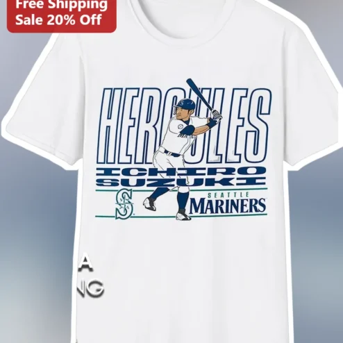 Ichiro Suzuki Hercules Seattle Mariners Tee Baseball Legend Fan Gear