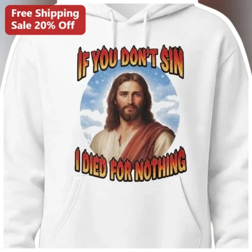 If You Don't Sin I Died For Nothing Jesus Christ Hoodie