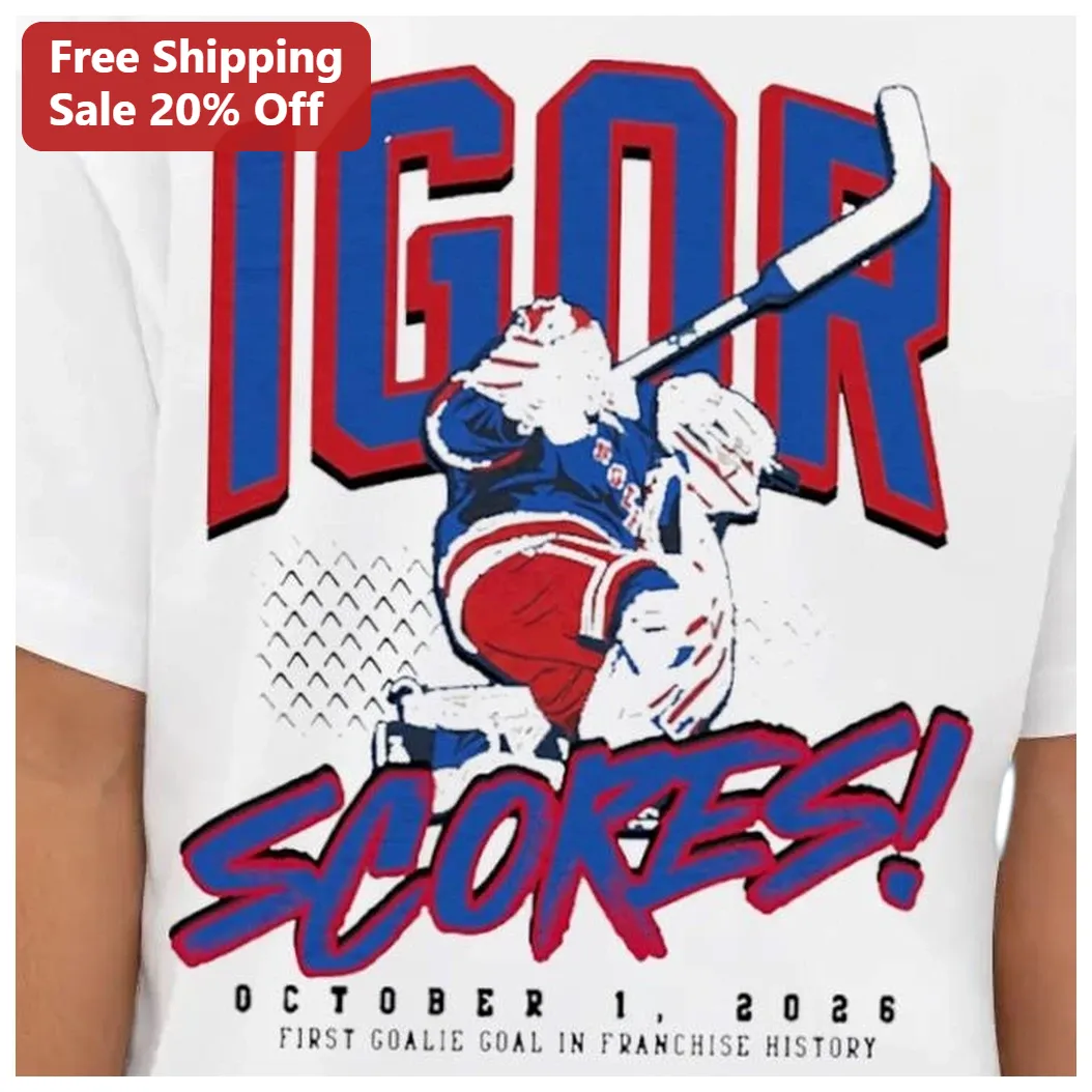 Igor Shesterkin First Goalie Goal In Rangers History Tee