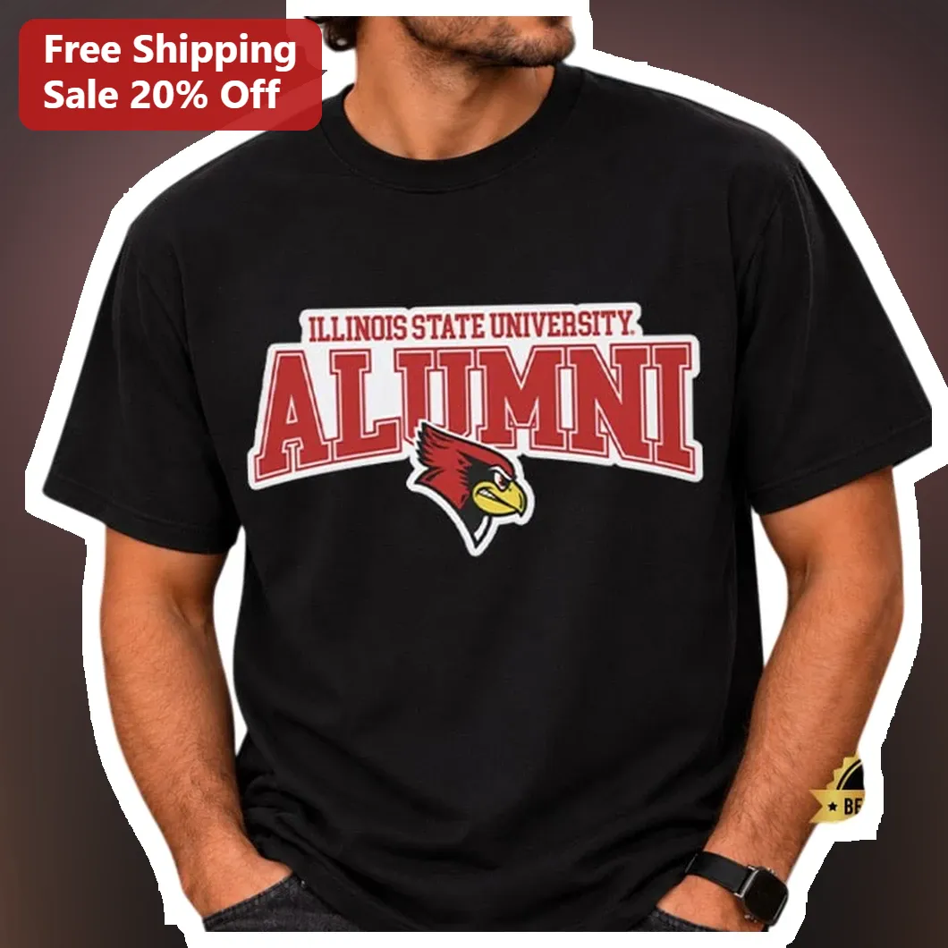 Illinois State University Alumni Tee Redbird Logo Graphic T-Shirt for Men Women
