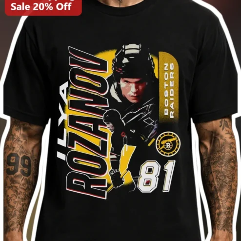 Ilya Rozanov Boston Raiders Tee Heated Rivalry Game Changers Series Hockey Fan Gift