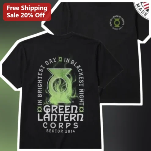 In Brightest Day In Blackest Night Green Lantern Corps Sector Oath Tee