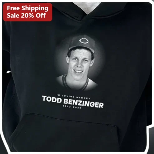 In Loving Memory Todd Benzinger Cincinnati Reds Hoodie Custom Photo Memorial Sweatshirt