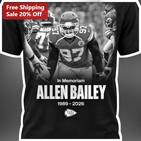 In Memoriam Allen Bailey Football Player Memorial Tee Custom Photo Tribute Shirt
