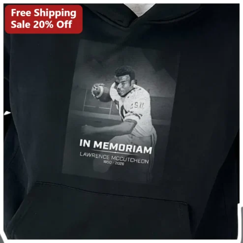 In Memoriam Lawrence McCutcheon Hoodie Football Player Memorial Tribute Sweatshirt