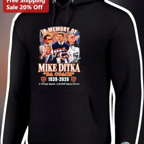 In Memory Of Mike Ditka Da Coach Chicago Bears Legend Hoodie