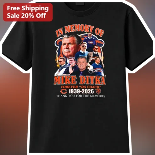 In Memory Of Mike Ditka Da Coach Tribute Tee