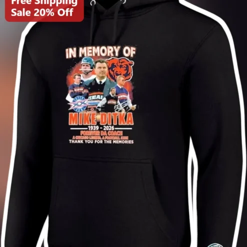 In Memory Of Mike Ditka Forever Da Coach Chicago Legend Football Icon Hoodie