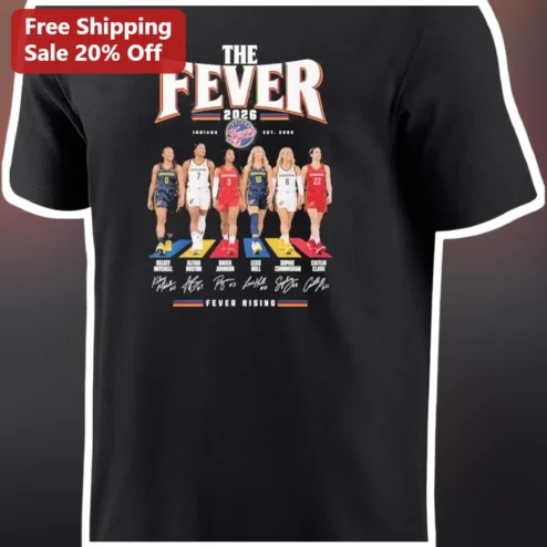 Indiana Fever Tee The Fever Rising 2026 WNBA Fan Gear Caitlin Clark Basketball Shirt
