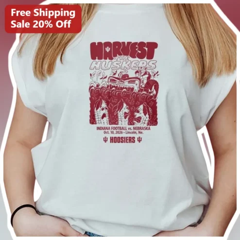Indiana Football vs Nebraska Hoosiers Tee Harvest the Huskers Game Day Shirt