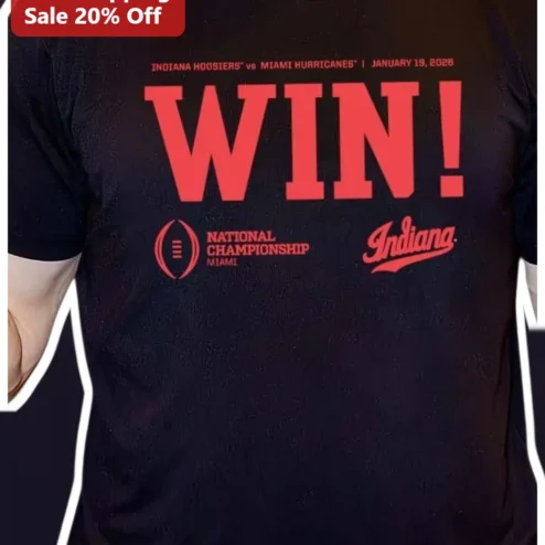 Indiana Hoosiers National Championship Tee Win vs Miami Hurricanes CFP Champions Shirt