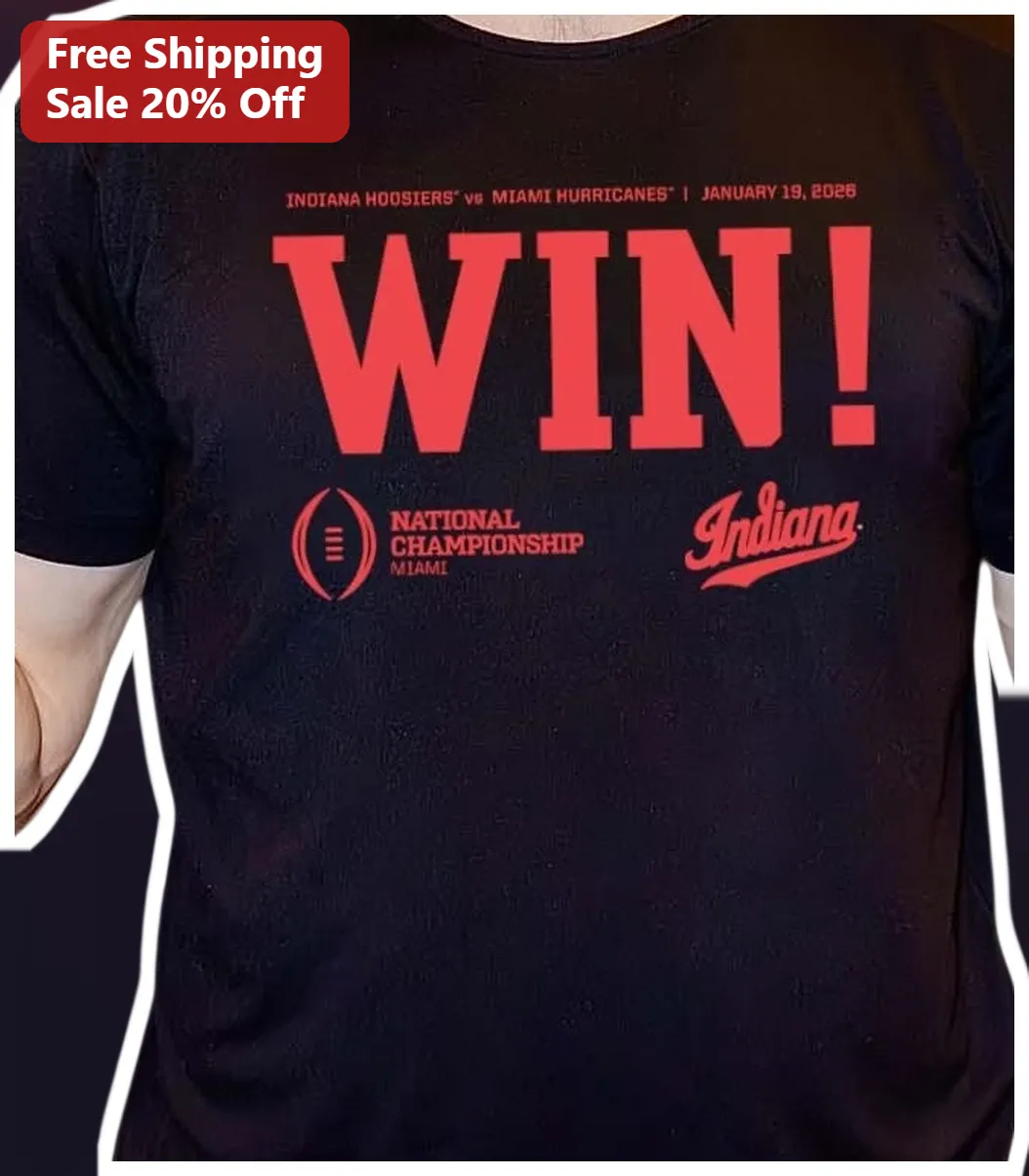 Indiana Hoosiers National Championship Tee Win vs Miami Hurricanes CFP Champions Shirt