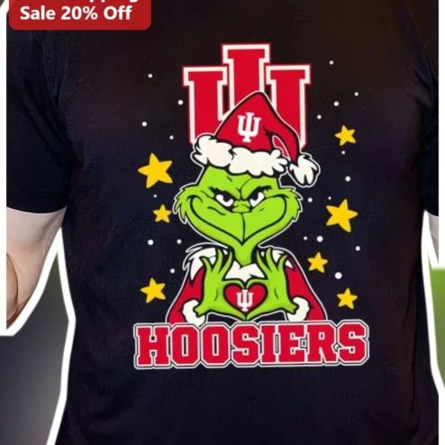 Indiana Hoosiers The Grinch Christmas Graphic Tee