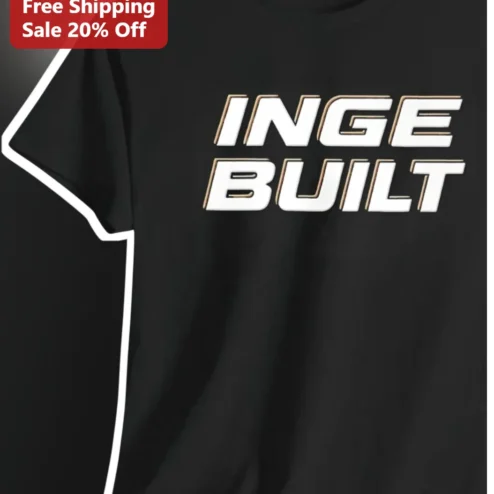Inge Built Tee Football Inspired Athletic Typography Shirt for Men Women