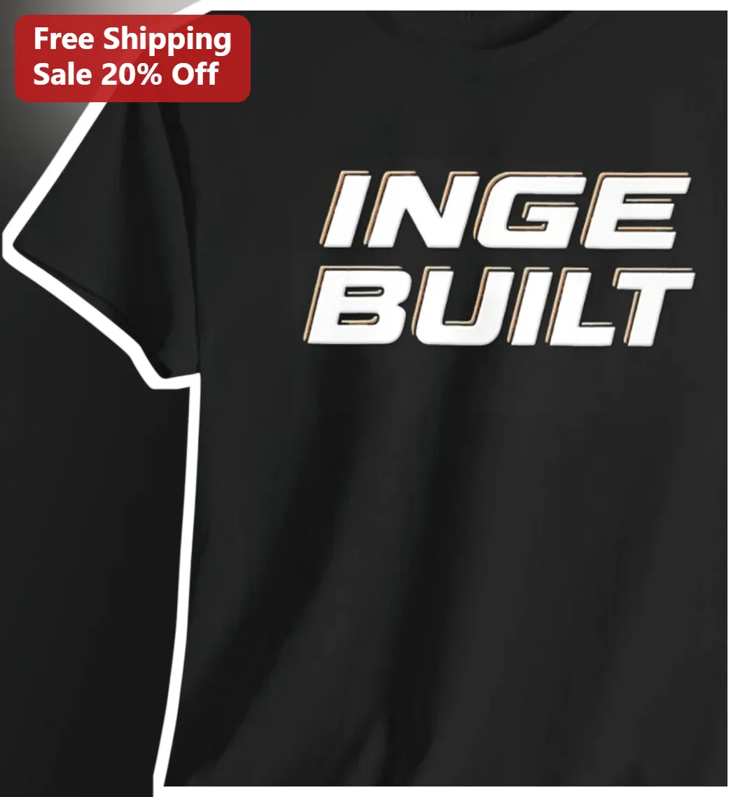 Inge Built Tee Football Inspired Athletic Typography Shirt for Men Women