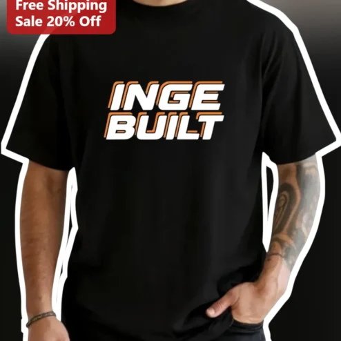 INGE BUILT Tee Tennessee Athletics Jim Knowles Fan Apparel Black Cotton Shirt