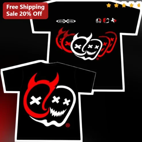 Insane Clown Posse Tee Juggalo Horrorcore Skull Mask Graphic T-Shirt for Men