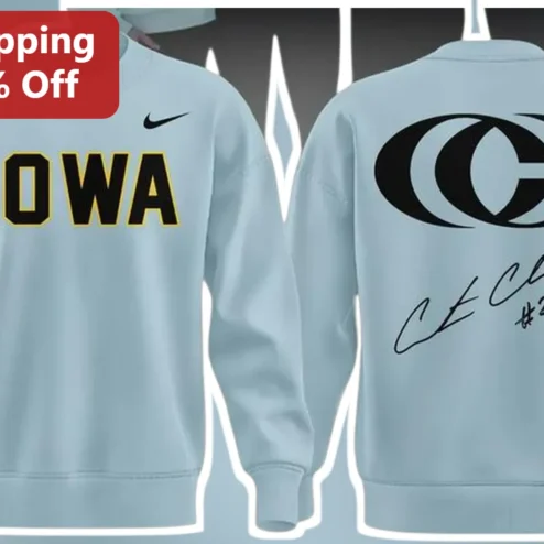 Iowa Hawkeyes Caitlin Clark Signature Sweatshirt University of Iowa Fan Gear