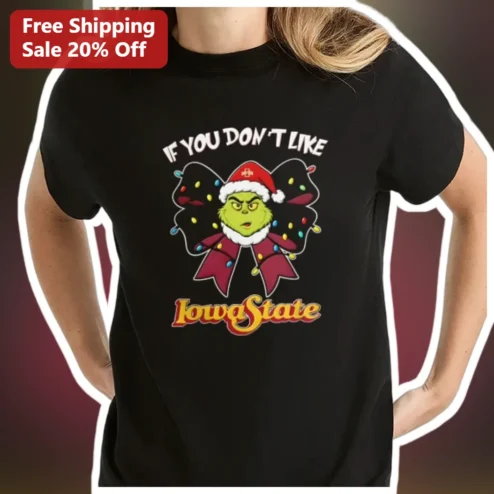 Iowa State Cyclones Grinch Christmas Tee Funny Holiday Gift for ISU Fans