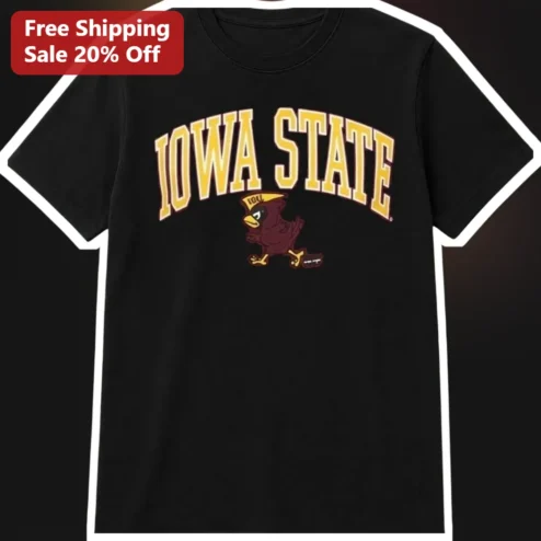 Iowa State Cyclones Vintage Graphic Tee Cy the Cardinal Retro College Apparel for Men Women