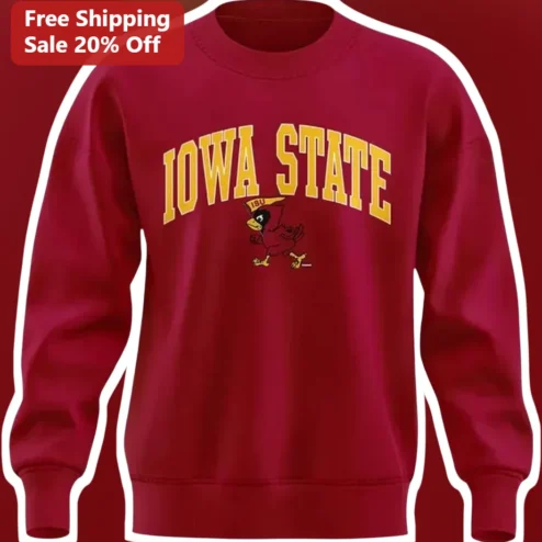 Iowa State Cyclones Vintage Mascot Crewneck Sweatshirt for Men Women Alumni