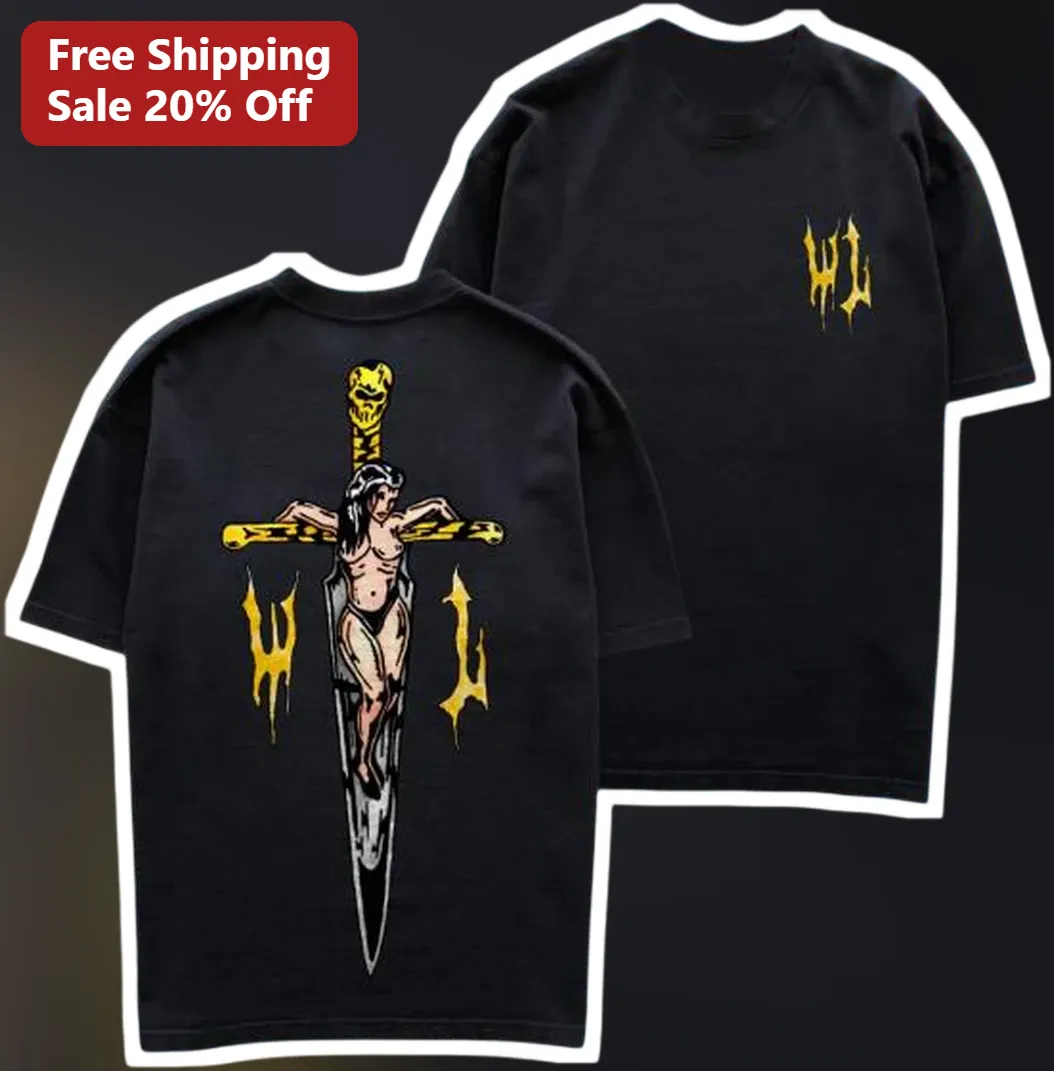 Iron Maiden Eddie Sword Cross Graphic Tee Heavy Metal Band Merch Vintage Style Black Shirt
