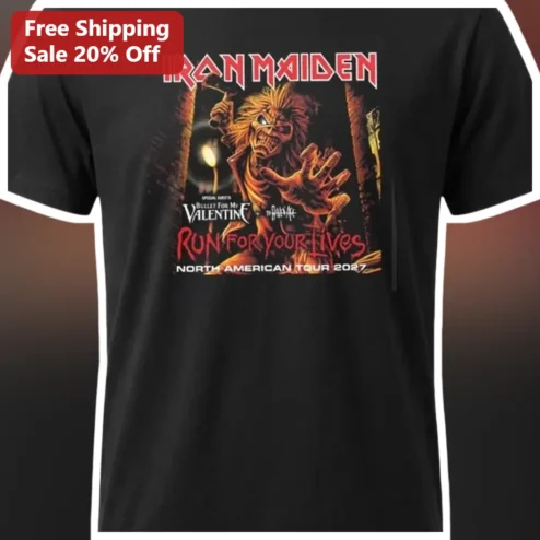 Iron Maiden Run For Your Lives Eddie Mascot Heavy Metal Band Tee