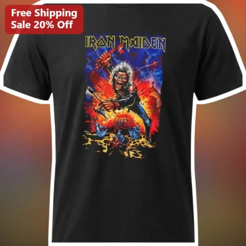 Iron Maiden Tee Eddie Mascot Vintage Heavy Metal Band Shirt for Men Women